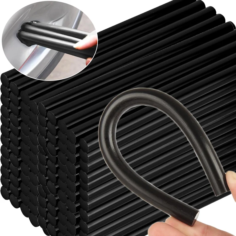 

5/60pcs Black Hot Melt Glue Sticks Car Body Dent Repair Glue Tools Strong Adhesion Repair Paintless Sealing Repairing Stickers