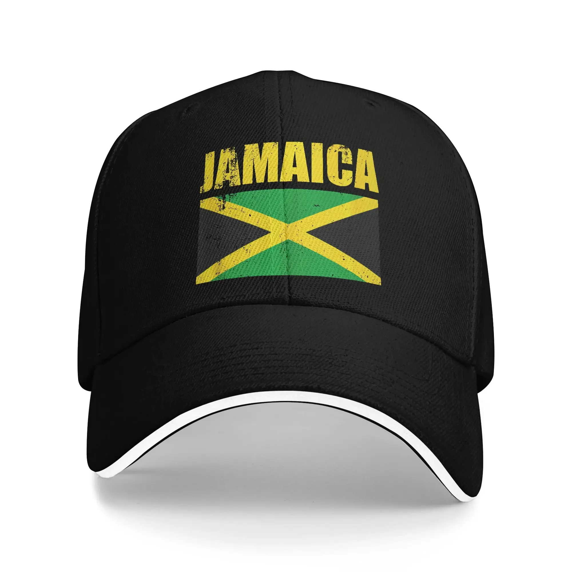 Flag Jamaica T Shirt Cool Jamaican Flags Casual Baseball Cap Gym Hip Hop Hats Summer Sunscreen Female Male Fashion Snapback Cap