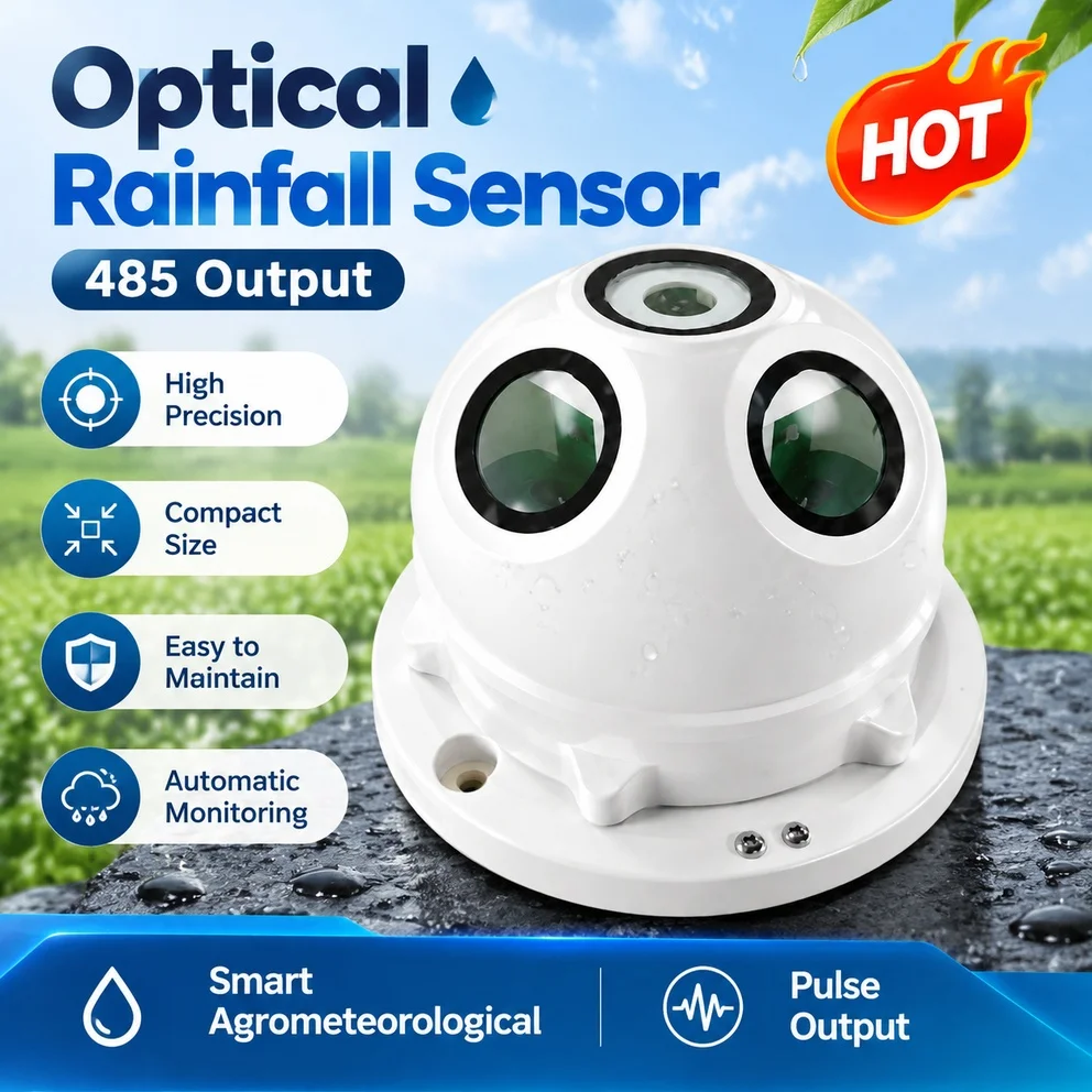 Optical Rainfall Sensor 485 Optical Rain Gauge Smart Agrometeorological Pulse Automatic Rainfall Monitoring Station