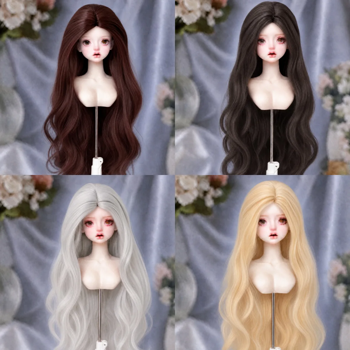 （customization 30day） 1/3 1/4 1/6 Doll's Wig for 60/45/30cm Bjd Doll  Hair Toys Ancient Style wig Doll Accessories No Doll