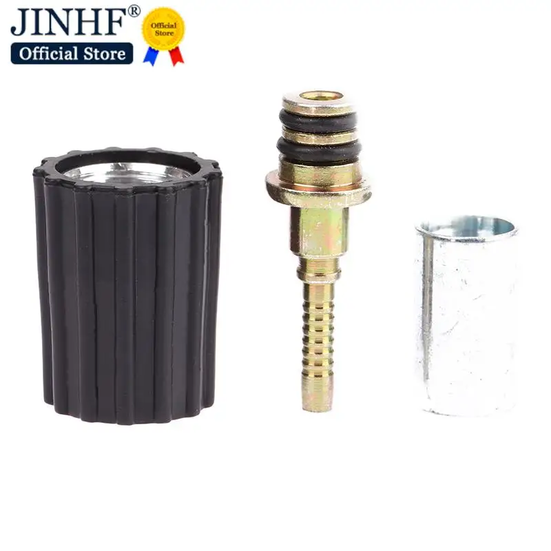 1PC High Pressure Washer Hose Insert Fittings DN6 D15mm Ring Nut M22 Car Washer Water Cleaning Hose Pipe Fitting Twist Connector