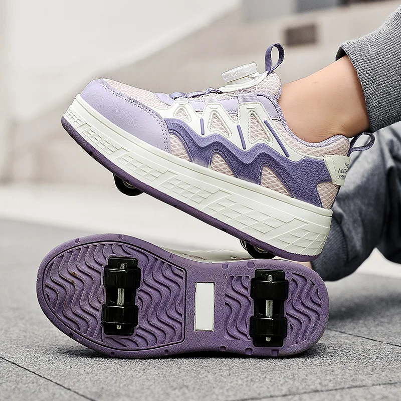 

Children's four-wheel runaway shoes roller skates for boys and girls in summer, new shoes without lights