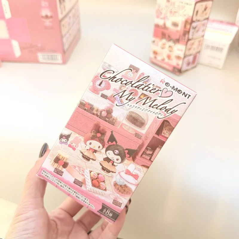 

RE-MENT Sanrio персонаж слепая коробка игрушки My Melody шоколадная мастерская аниме фигурка Куроми My Melody куклы игрушки подарки для детей