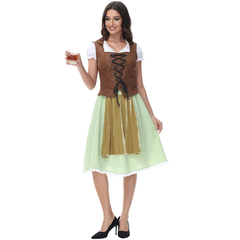 

Traditional German Bavarian Beer Girl Costume Woman Oktoberfest Costume Beer Girl Maid Party Cosplay Costumes