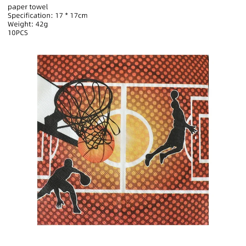 Basketball Birthday Party Decoration Sports Paper Cup Plates Napkin Decor Tableware Backdrops Party Supplies Toys for Boy Gift