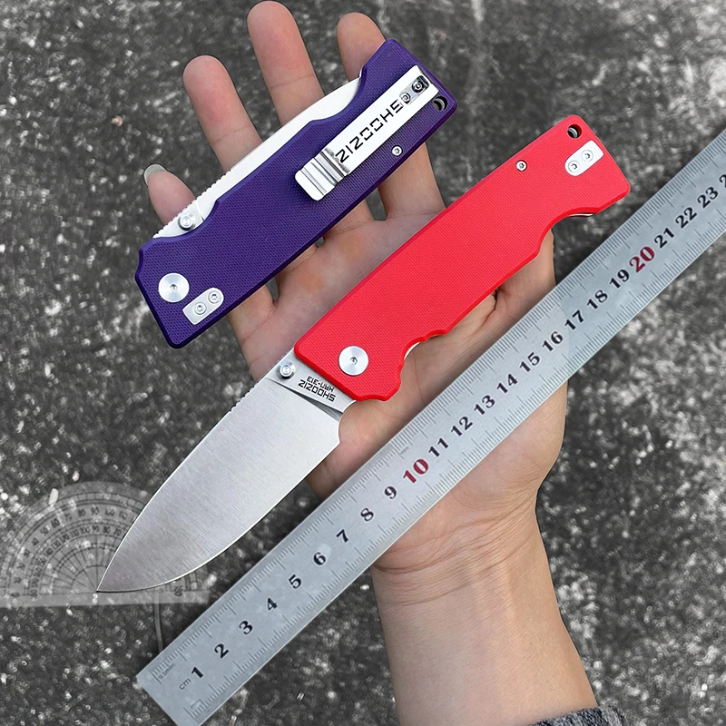 

Outdoor 14C28N steel camping hunting folding knife sharp climbing survival trip 58-59hrc new
