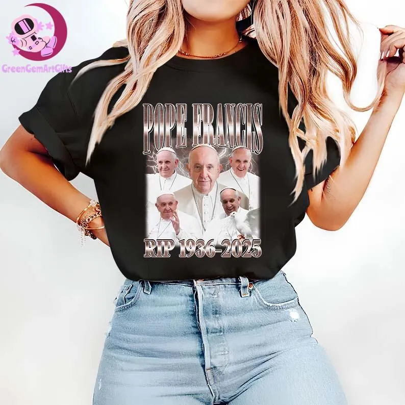 Pope Francis Bootleg Vintage Shirt, Rip Pope Francis Sweatshirt, T-Shirt, In Loving Memory Tee, RIP Pope Shirt