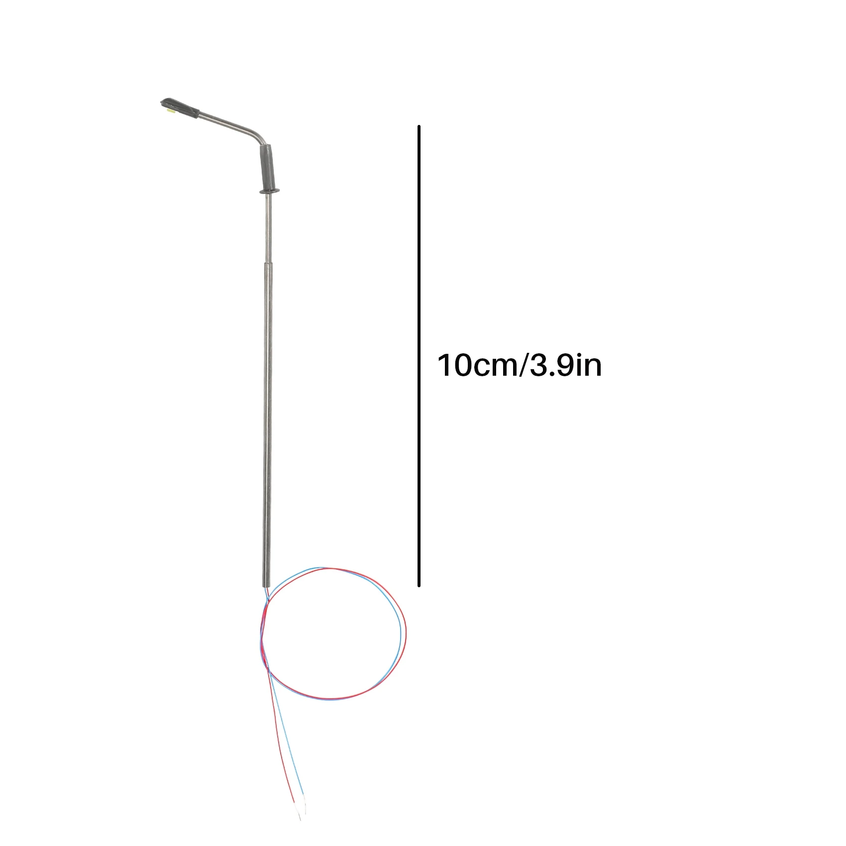 WOWFU-20Pcs Model Railway 10Cm Lamp Post Street Lights HO Scale 1:87 LED 3V Resistors LQS08 Single Head