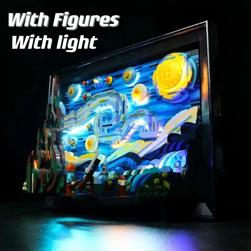 

Compatible 21333 Series Van Gogh Starry Moon Night Starry Sky Painting Building Blocks Puzzle Christmas and birthday gifts