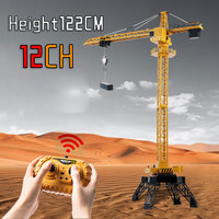 Huina 1585 Alloy Lifting Tower Crane Truck KIT 2.4G Engineering Truck Remote Control Car Battery Outdoor Toys For Boys