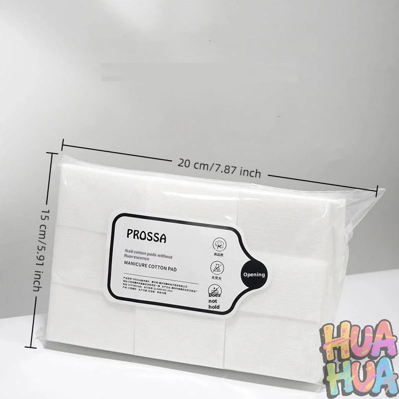 HUA ネイルポリッシュリムーバーワイプ コットンワイプパッド 糸くずの出ない マニキュアクリーナー UVジェル使い捨てネイルリムーバーペーパー クレンジングツール
