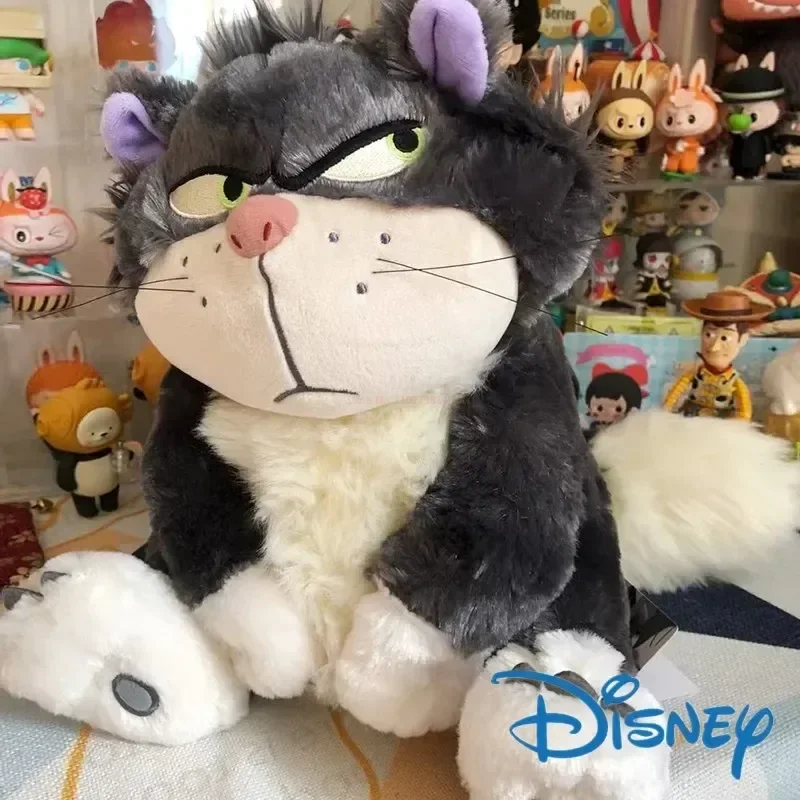 Disney-Brinquedo de pelúcia Lúcifer genuíno para crianças, bicho de pelúcia kawaii, figaro japonês, gato da Cinderela, prenda de aniversário para