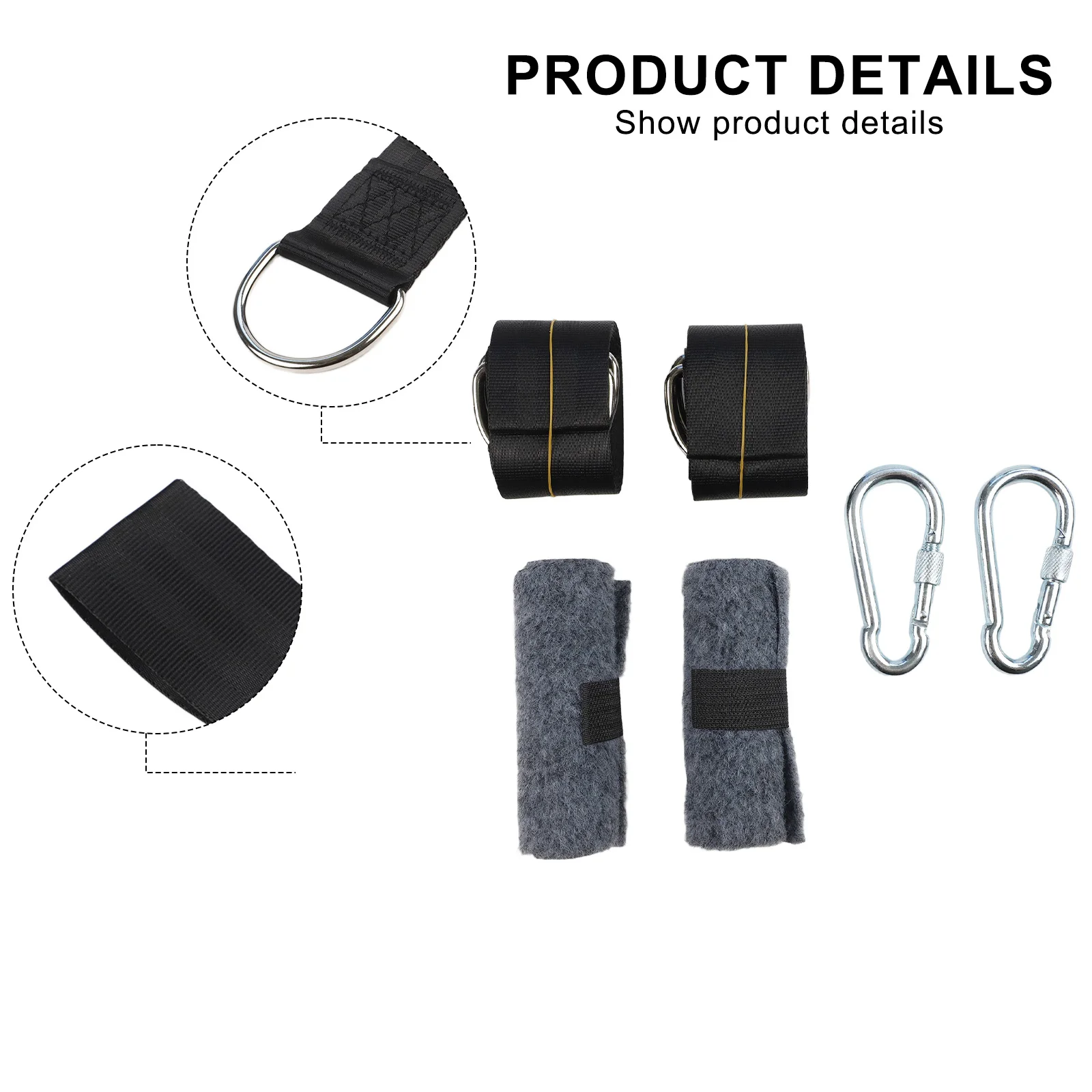 2pcs Tree Swing Attachment Kit 150x5cm Straps For Hammocks Hanging Rocking Chairs Outdoor Garden Accessories