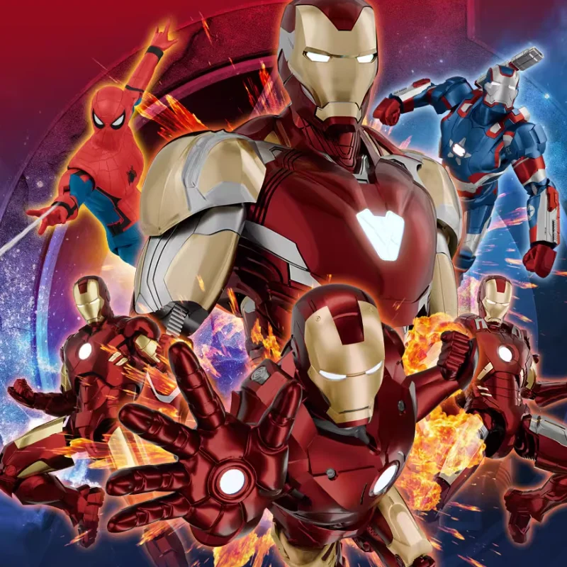 

Fondjoy Panle War Machine Patriot Iron Man Mk85 Marvel Фигурка слепых коробок Игрушка для мальчиков Модная слепая коробка Игрушки Праздничные подарки для мальчика