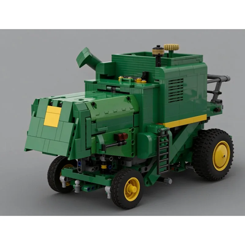 Farm Transport MOC-274426 Medium Self-Propelled Combine Harvester Model, 2474 Parts, Adult Birthday Exclusive Toy Gift