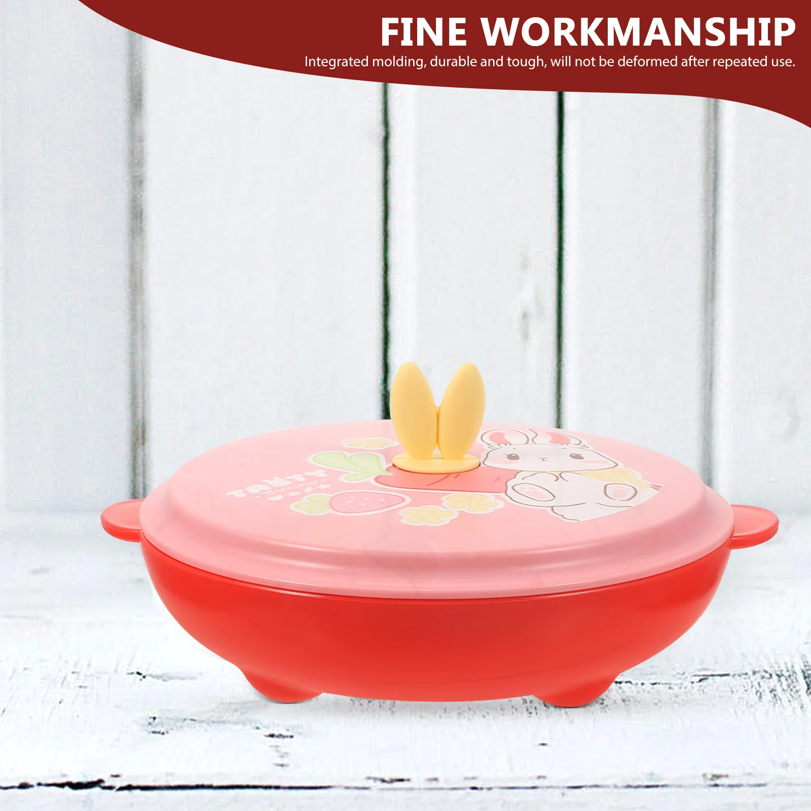 

Compact Baby Divided Plate Grid Design Fruits Soup Separation Easy Carry Lightweight Toddler Feeding Tray Baby Divided Bowl