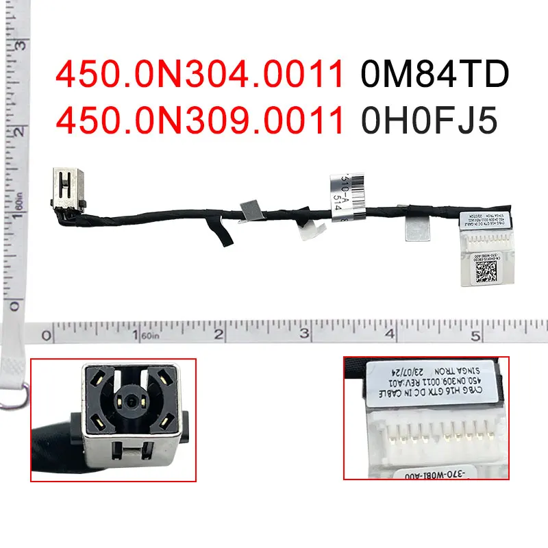 DC Power Jack cable for Dell Inspiron 15Plus 16Plus 7610 7510 7620 450.0N304.0011 0M84TD 450.0N309.0011 0H0FJ5 Connector Socket - view 3