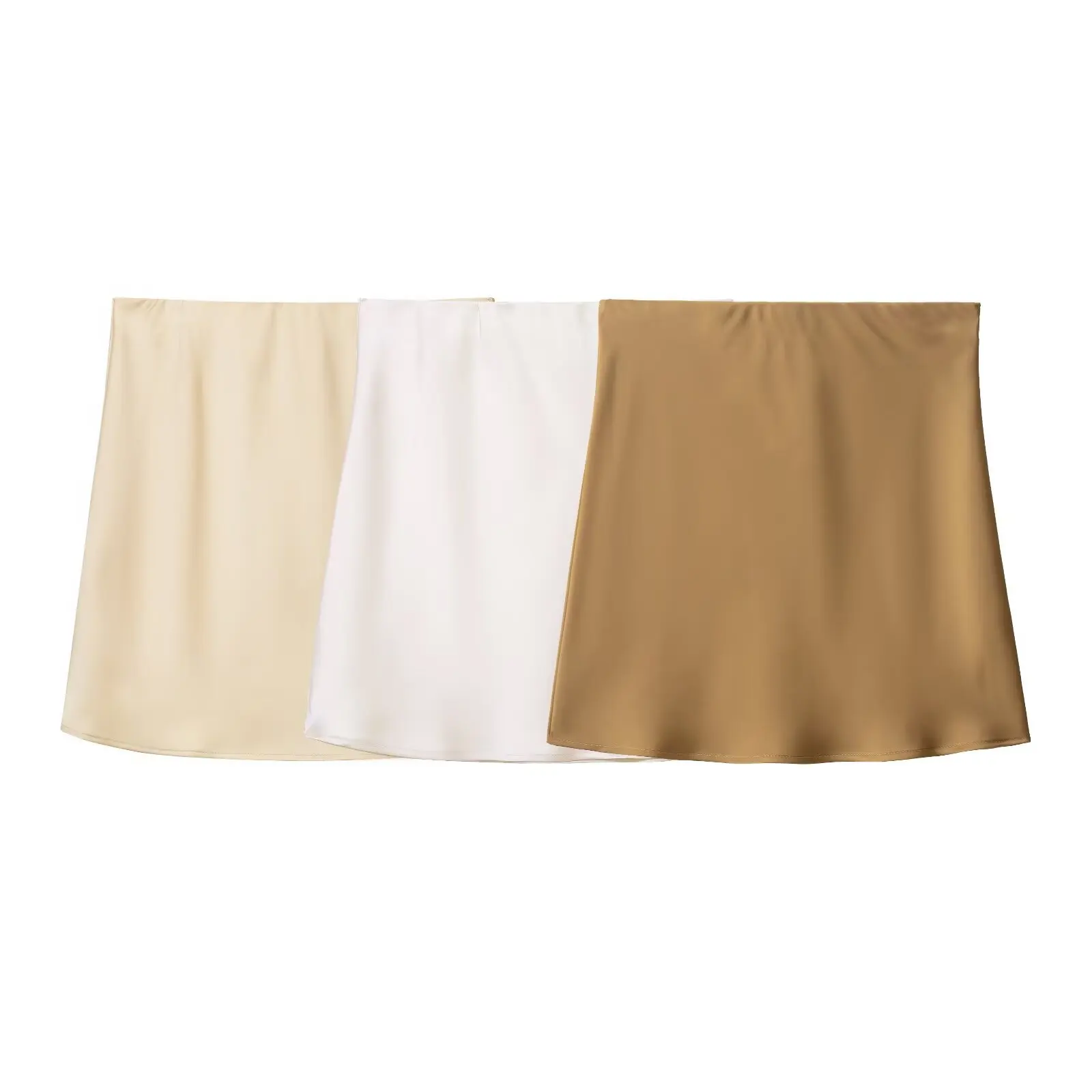

New summer products European and American style silk satin texture skirt girl style mature A-line short skirt versatile