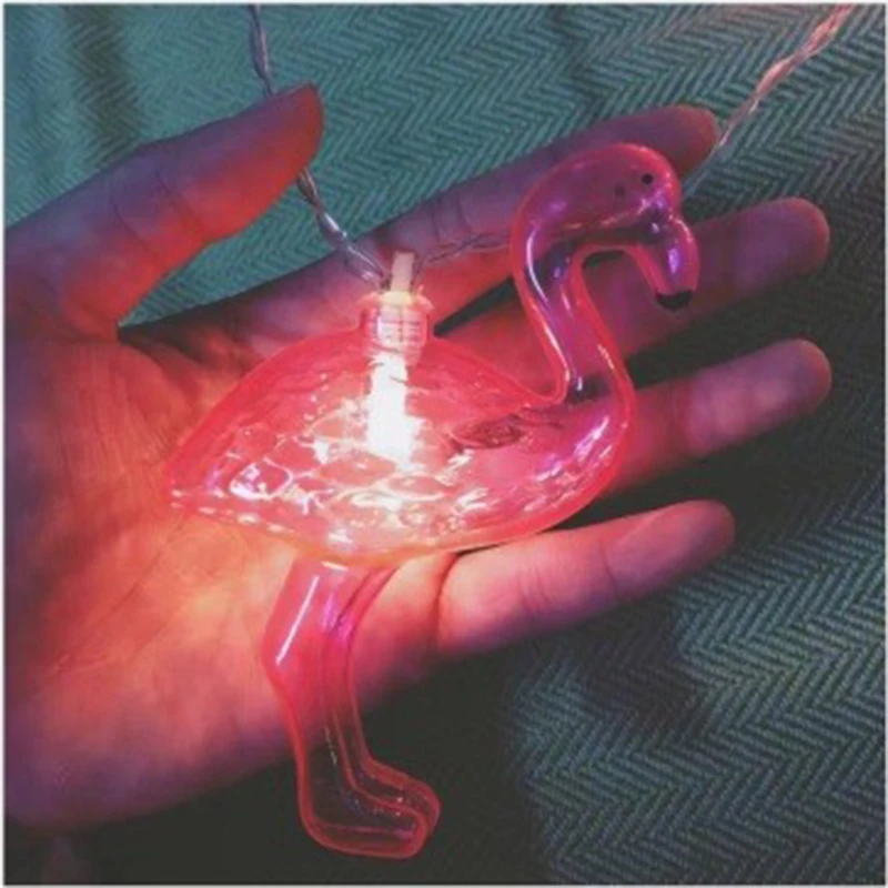 Creative Animal Modeling String Lamp Indoor Red Flamingo Decorative Colored Lights LED Battery Lights Festive Decorative Lights