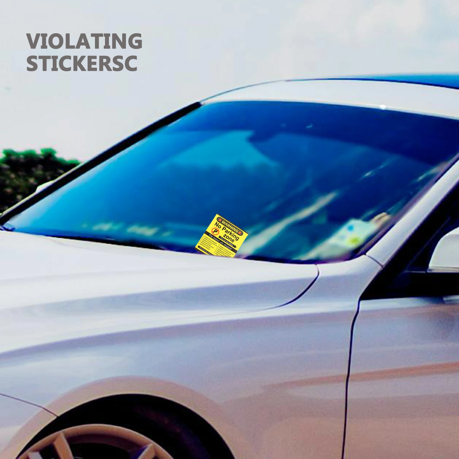

200 Sheets No Parking Sticker Durable Adhesive Waterproof Reminder for Road Yard Vehicle Use No Parking Sticker