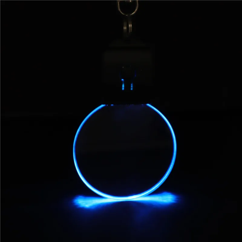 200Pcs Led 3D Blank Acrylic Keychain RGB Night Light Pendant Lamp Wedding Christmas Decor Diy Gift Key Ring Customize Logo