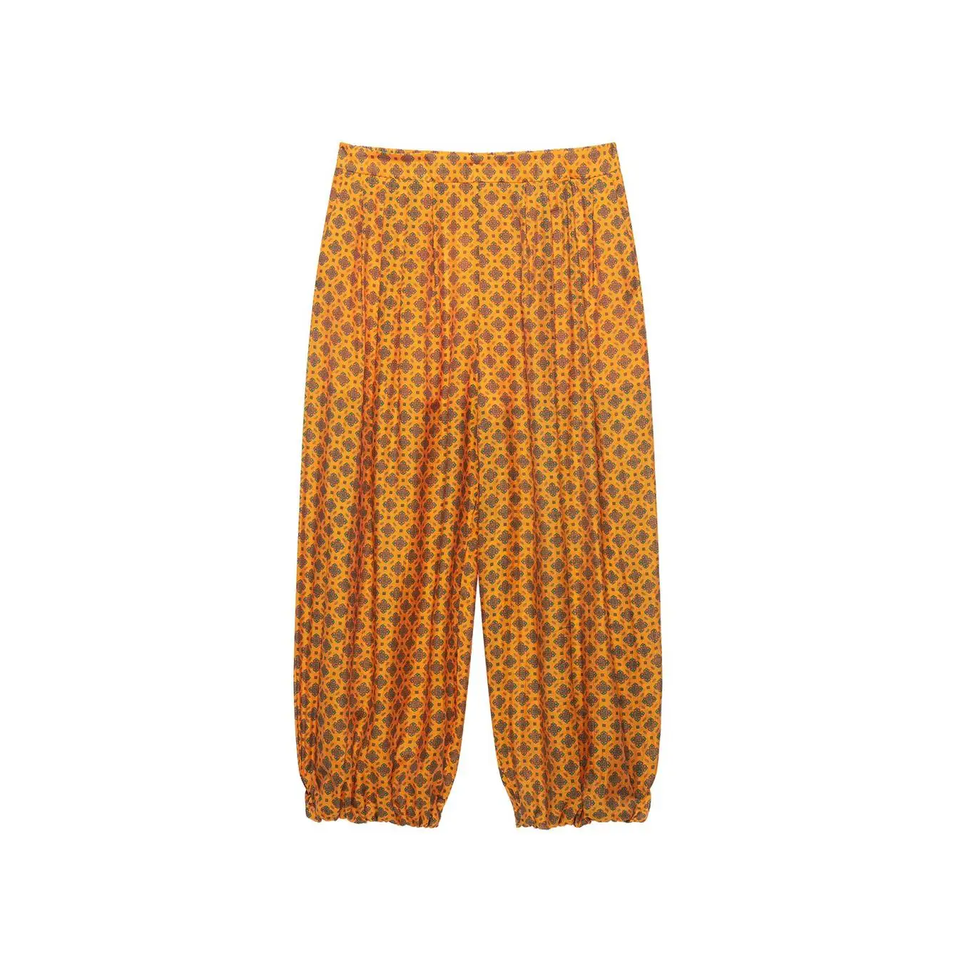 2026 Neues Damen-Hosen-Set für den Urlaub, Stehkragen, Kurzarm-Bluse, Weite Hose, Sommer-Herbst, Elegantes Bedrucktes Damen-Outfit – Detail 11