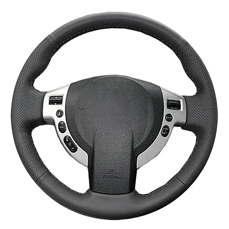 Non-Slip Black Microfiber Leather Braid Car Steering Wheel Cover For Nissan QASHQAI X-Trail Nissan NV200 Rogue Car Accessories