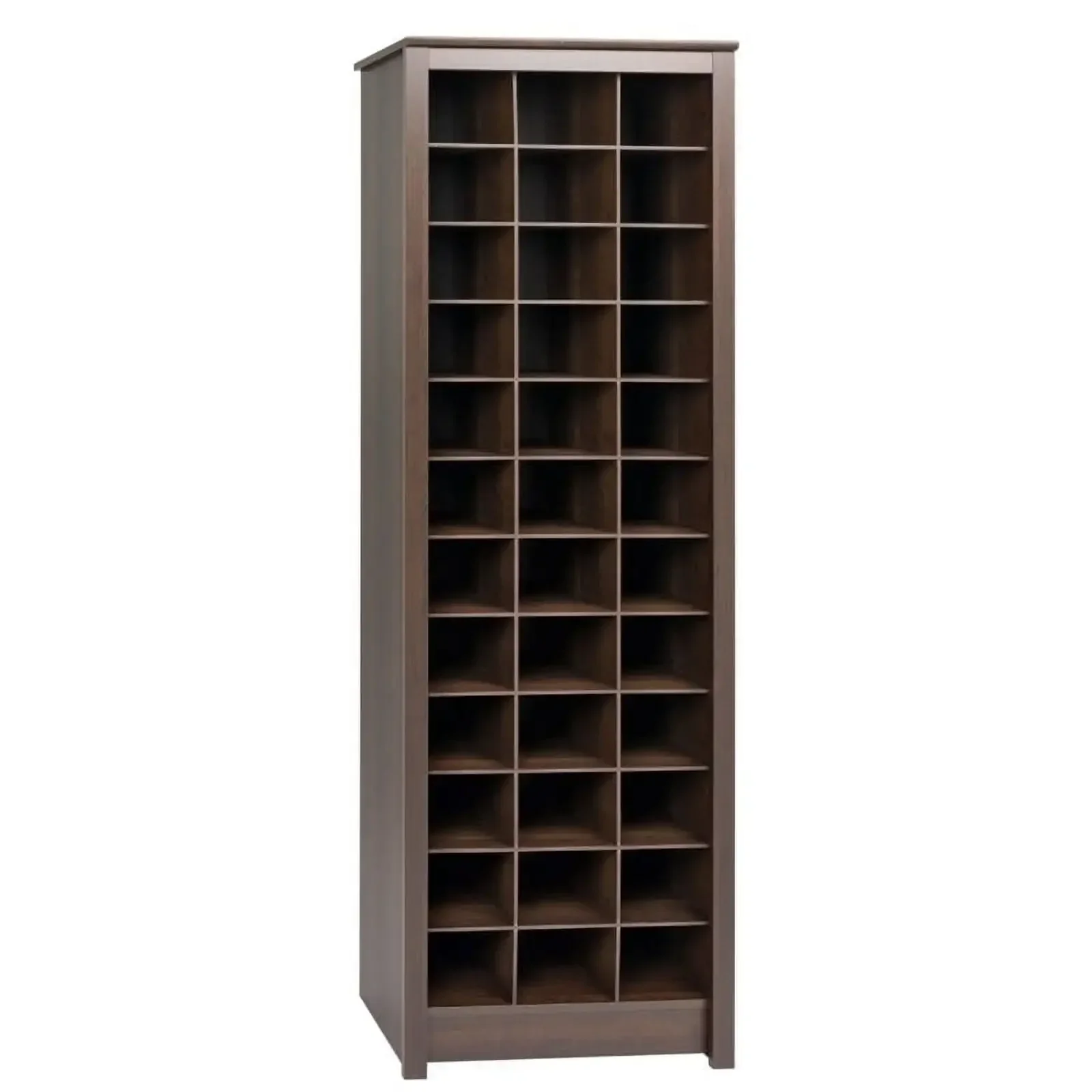 36 Pair Shoe Storage Rack  Constructed From Non-toxic Laminated Composite Woods with A Sturdy MDF Backer