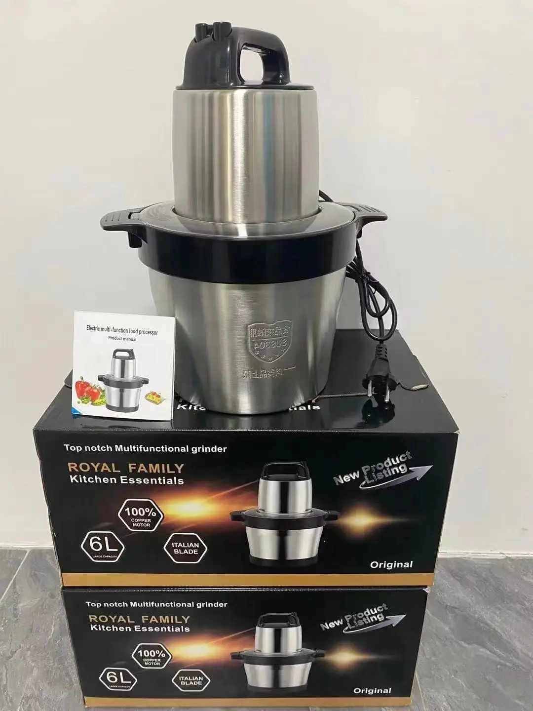 Hot Sale Stainless Steel Fufu Yam Pounding Machine Food Blender Grinder Electric Yam Pounder 6L Meat Chopper Factory Price