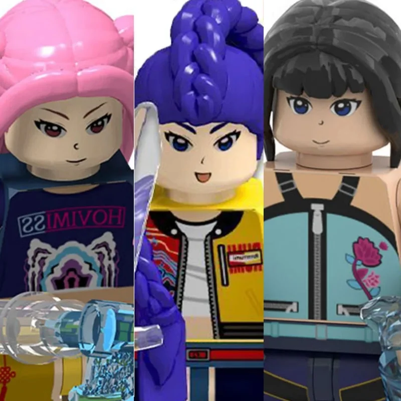 

MOC Series Set Bricks KPop Demon Hunters Series Mila Zoe Lumi Figures Model Assembled Building Blocks Kit Kids Toys Plastic Doll