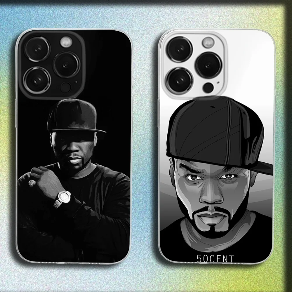 

Rapper 50 C-Cent Phone Case For iPhone 16,15,14,13,12,11 Plus,Pro,Max,XR,XS,X,Plus,SE,Mini Transparent Soft Cover