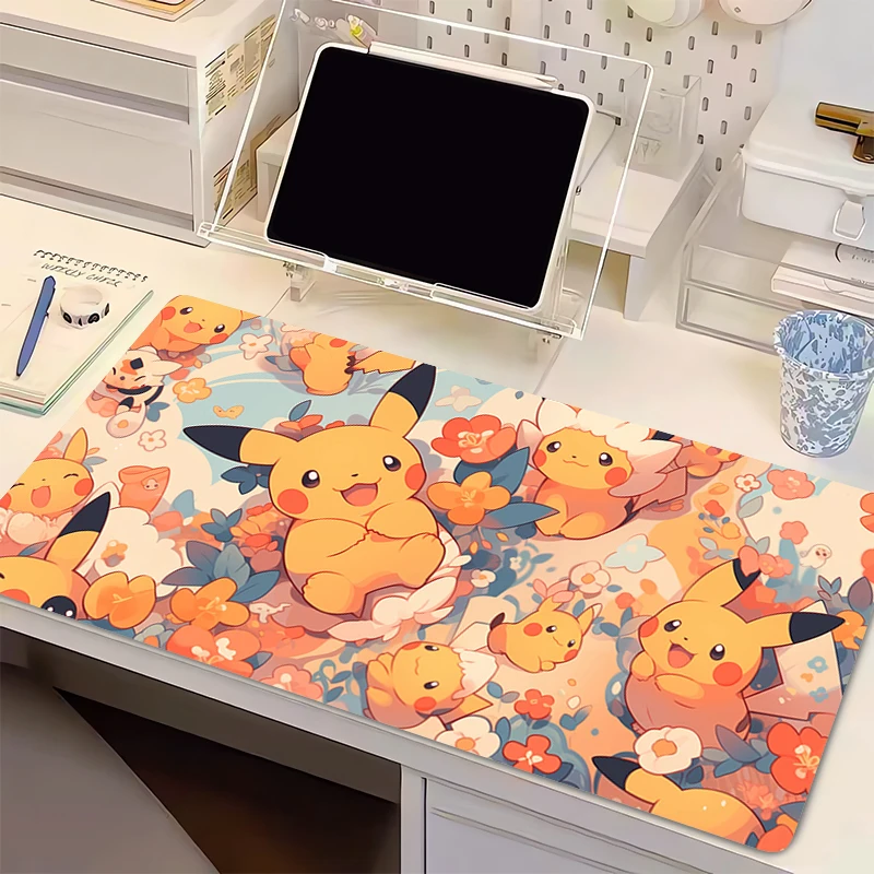 Mouse Pad Larger XXL Speed Mini Pc Computer Keyboard Desk Mat Laptop Gaming Accessories P-Pokemon Pikachu For Best Gift Mousepad