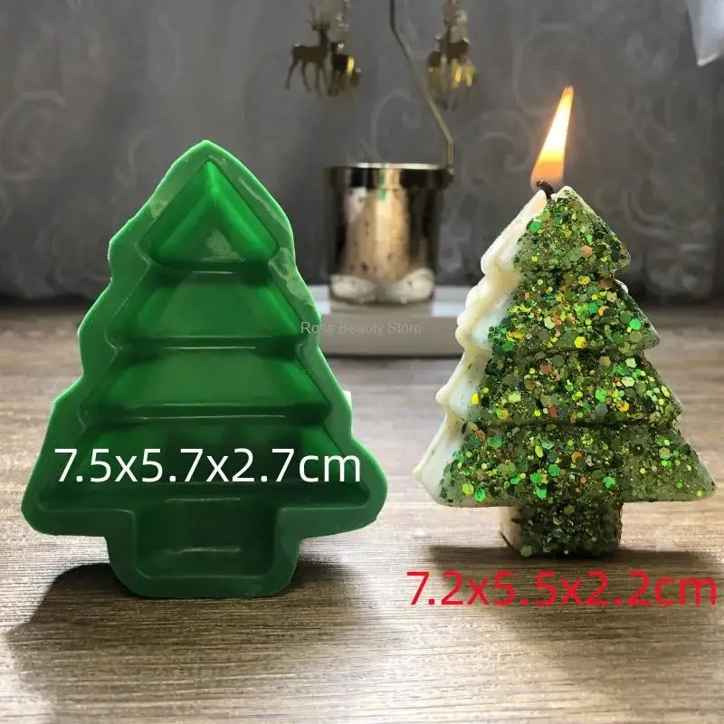 Korean Candle Silicone Mold Christma Gingerbread Man /tree/pumpkindecoration with Hand Gift Cake Decoration Christmas Decoration