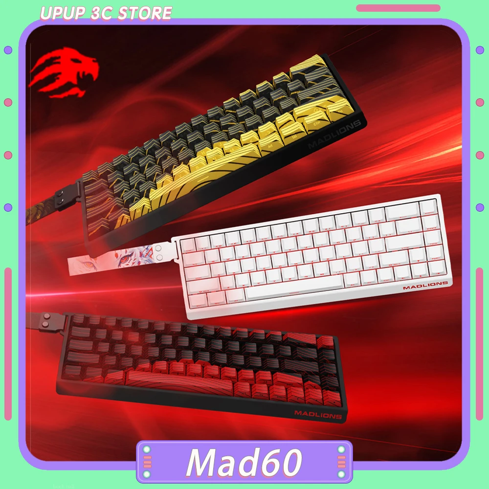 Madcatz Mad60 Mad68 HE Mechanical Keyboard Magnetic Switch Mad60he Wired Game Keyboard Rgb Rapid Trigger Madlions Mad60 Keyboard