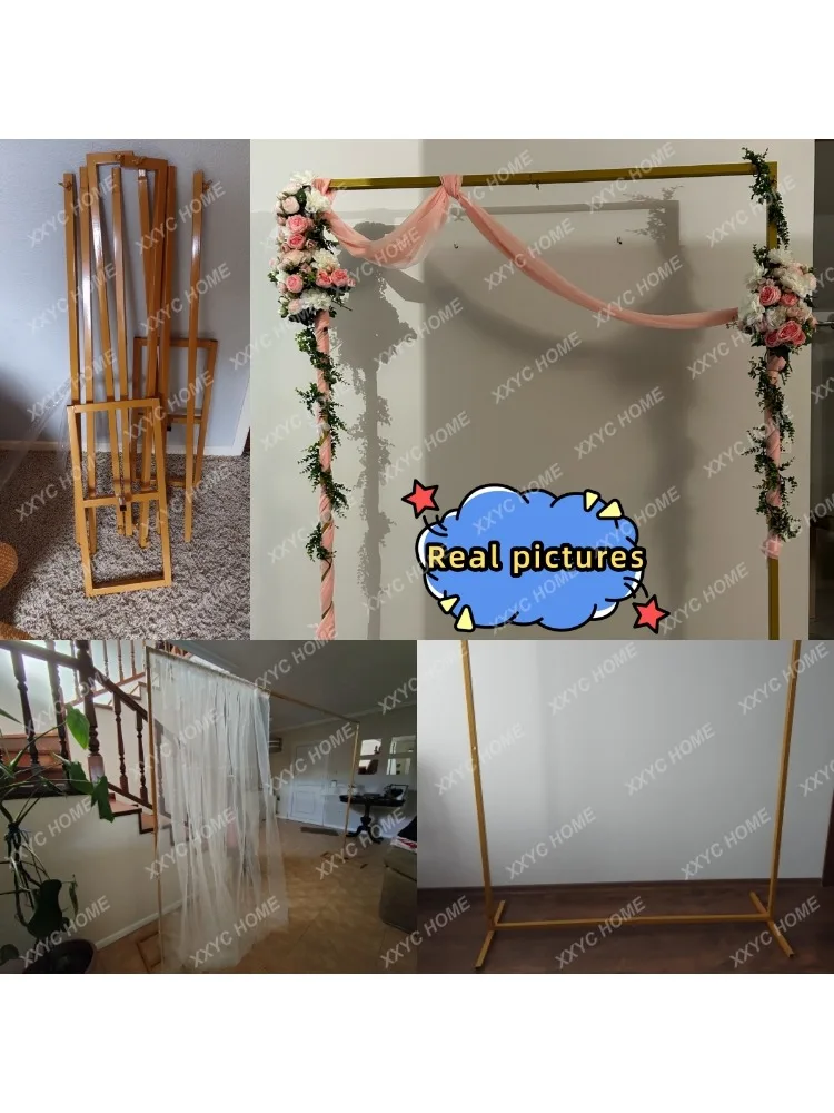 High Quality Wedding Background Arch Frame Iron Flower Balloon Stand Backdrop Venue Decoration Party Application Beautiful Arch