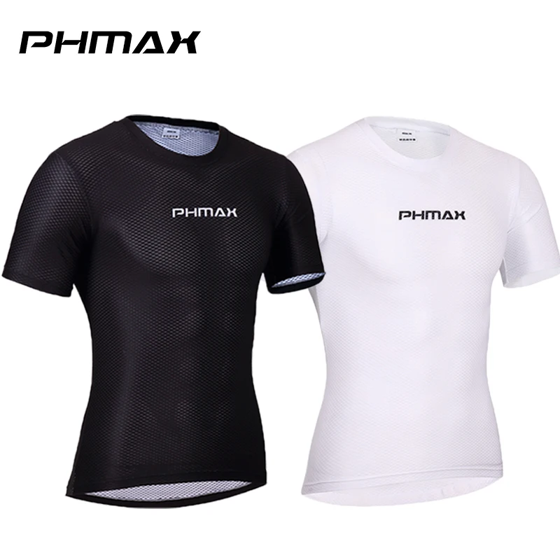 PHMAX Men\'s Cycling Sports Bottoming Shirt Summer Cycling Clothing Mesh Road Sweat Shirt Bicycle Underwear Cycling Clothing