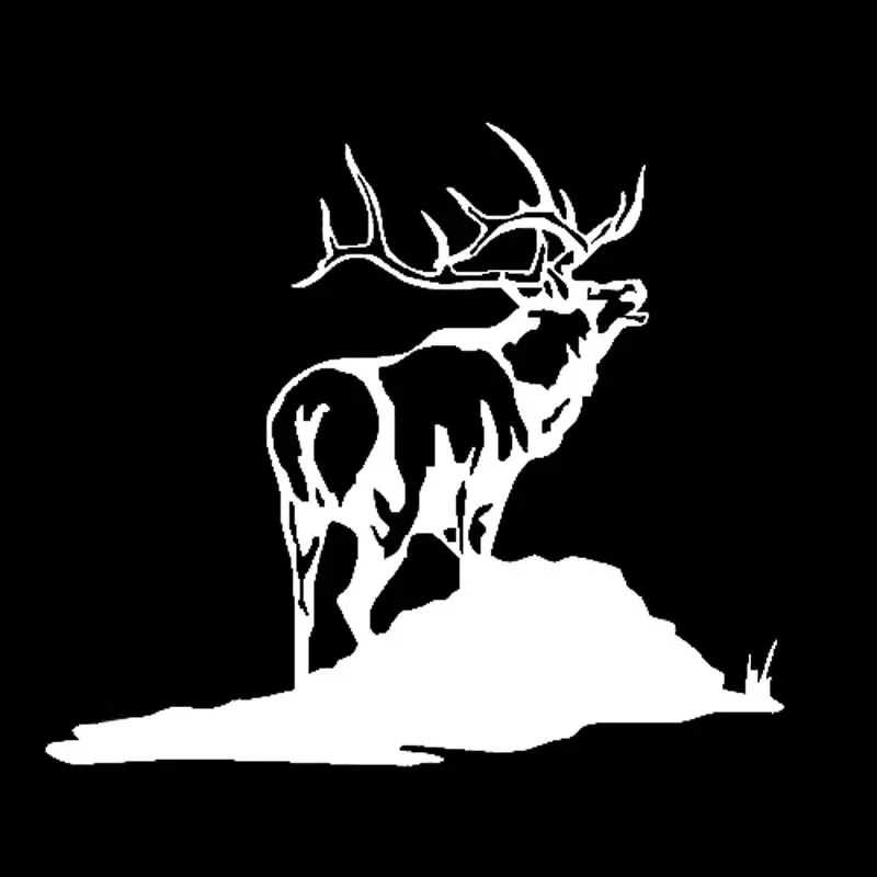 Car Stickers Interesting Deer Stand for Mountains Vinyl Decals Car Motorcycle Bumper Body Rear Window Decorative Decals,18*15CM