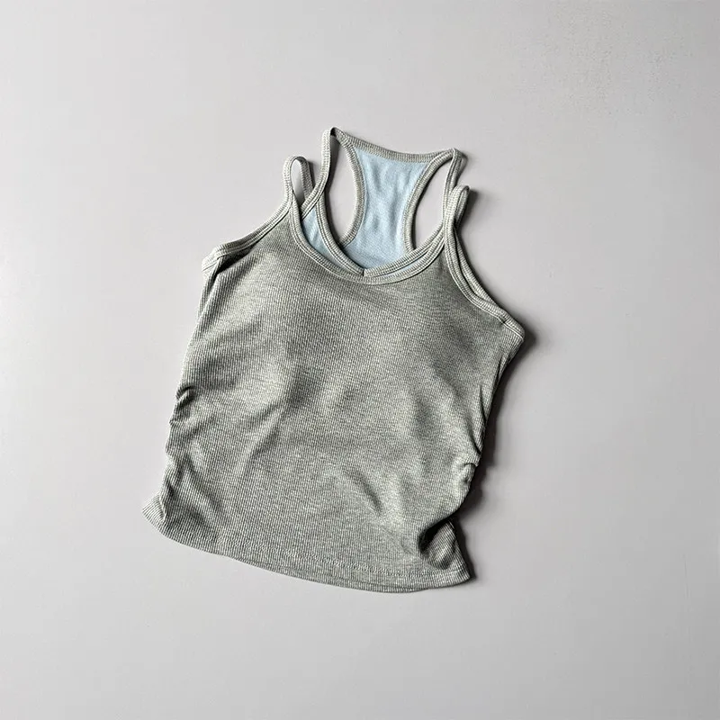 Damen Yoga-Top Stoßfester Sport-BH mit Brustpolstern, Trägerloses Yoga-Oberteil, Oberbekleidung zum Laufen, Trainings- und Fitness-Top – Detail 3