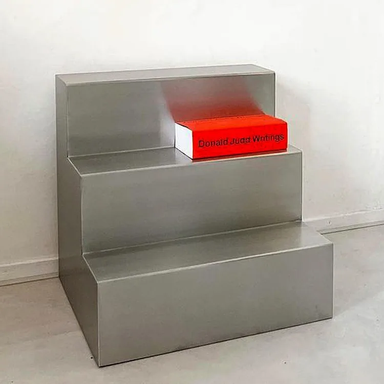 Clothing store water table display table stainless steel trapezoidal middle island table bag shoe display stand glaze sealing