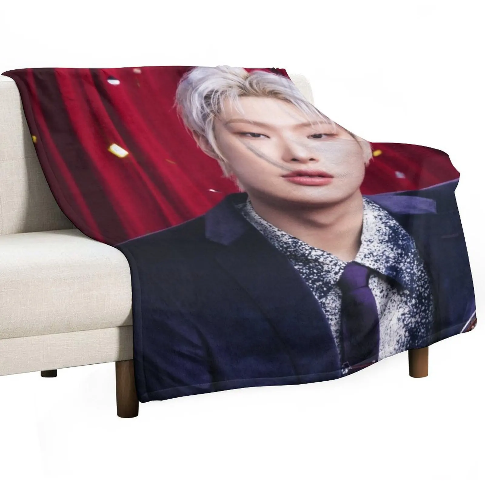 MINGI Birthday ATEEZ KPOP Throw Blanket Sofas blankets and throws Decorative Throw Personalized Gift Blankets