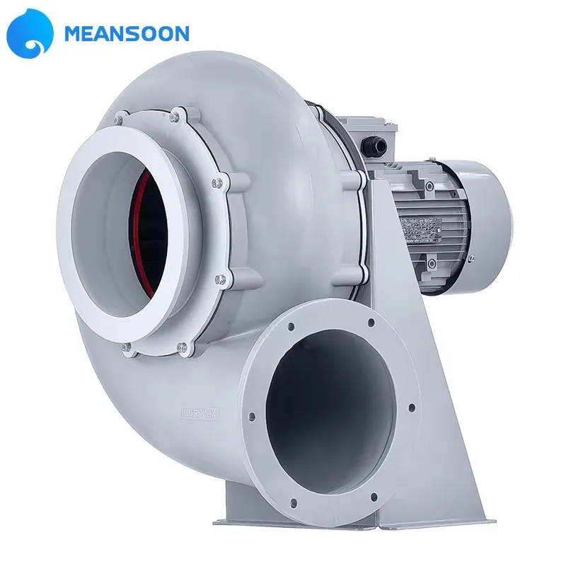 160 200 250 Corrosion Chemical Resistant Plastic PP PE Duct Centrifugal Fan Blower OEM AC Motor for Lab Fume Hood