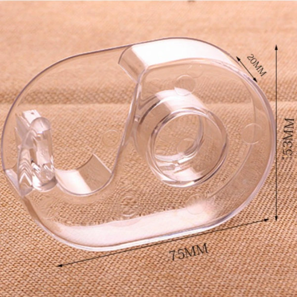 2팩 와시 테이프 디스펜서 및 커터, 저널링 및 스크랩북용 투명 플라스틱 테이프 홀더