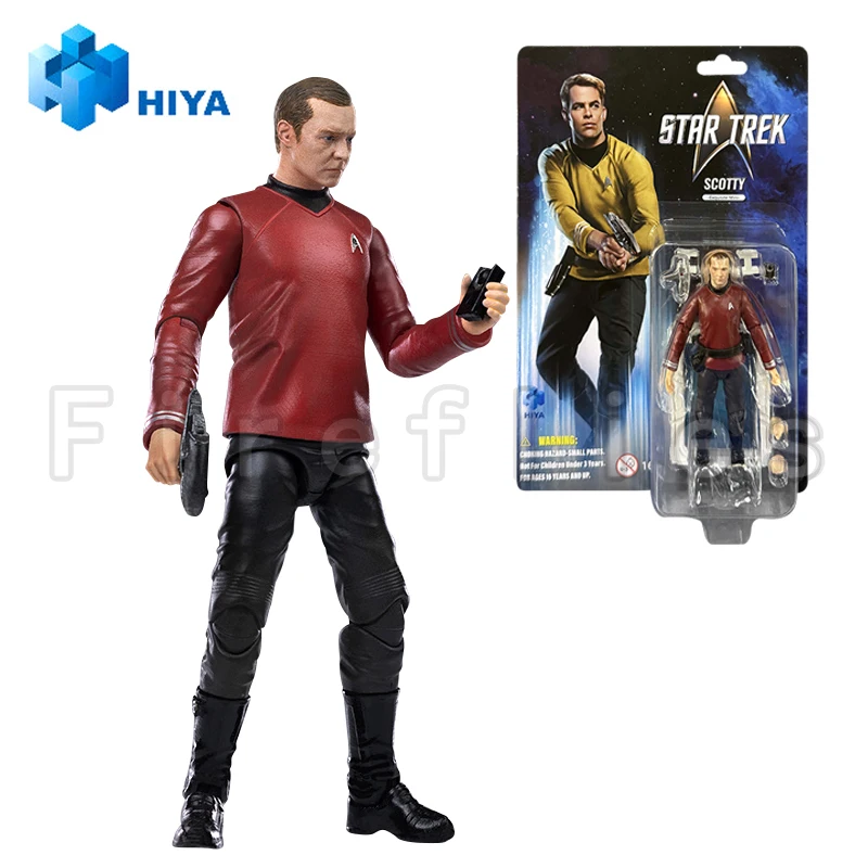 1/18 HIYA 3.75 นิ้ว Action Figure ประณีต Mini Series STAR TREK 2009 Scotty อะนิเมะรุ่นของเล่น