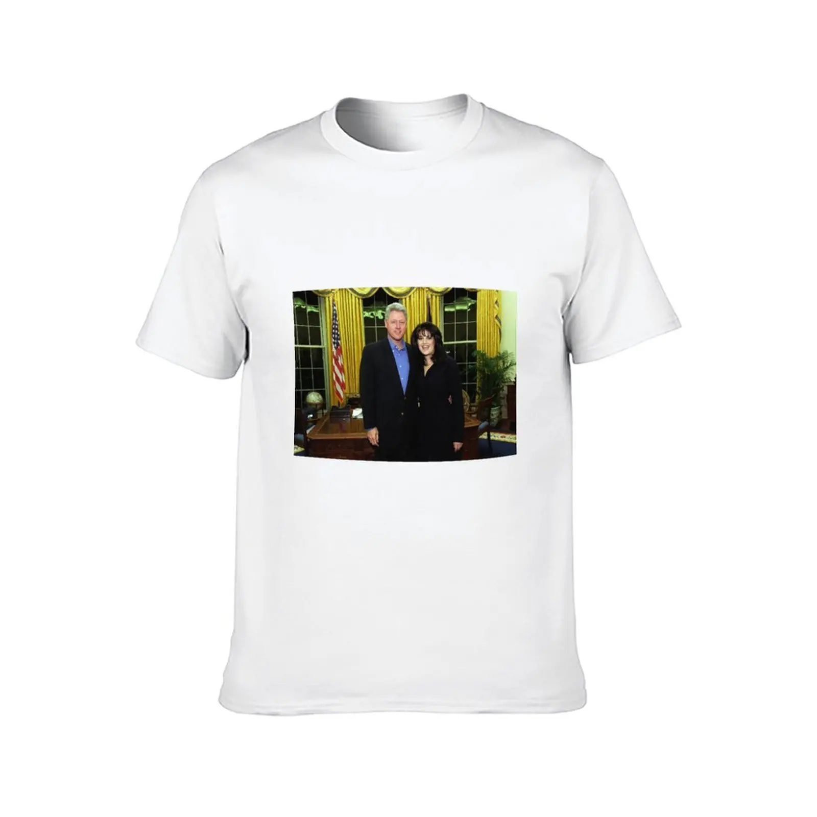 Bill Clinton and Monica Lewinsky T-Shirt t shirts with prints men t shirt cotton 100% T-Shirt
