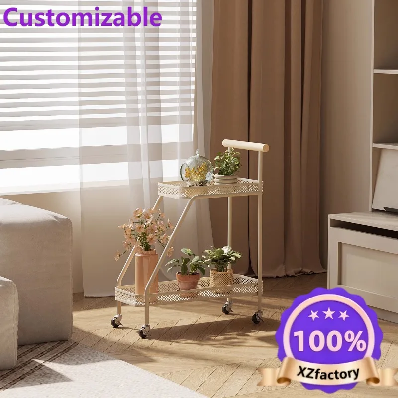 Customizable Balcony Organizer Mobile Plant Stand Indoor Flower Shelf for Succulents Multi-Tier Iron Display Rack Living Room