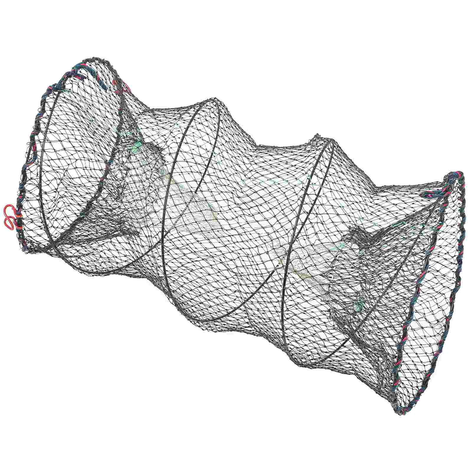 Shrimp Cage Mesh Trap Net Fishing Landing Crayfish Saltwater Foldable Bait Cast Portable