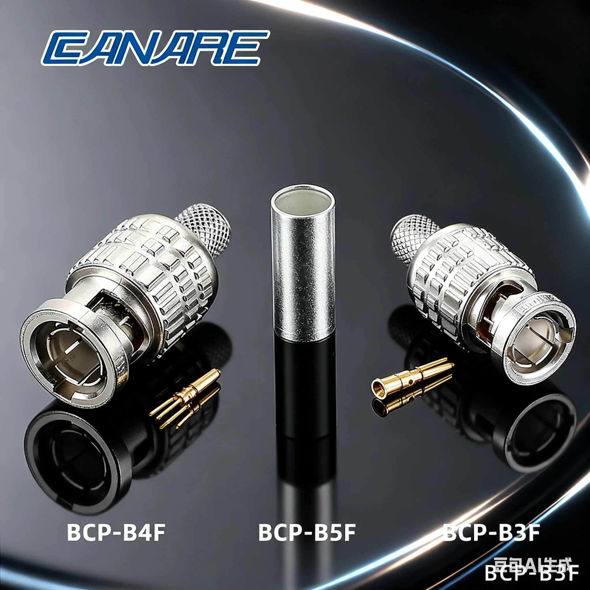 

75ohm Digital HD HD-SDI BNC/Q9 Connector Plug Cold-pressed Solder-free Video Connector Coaxial Cable Plug BCP-B4F B5F B3F