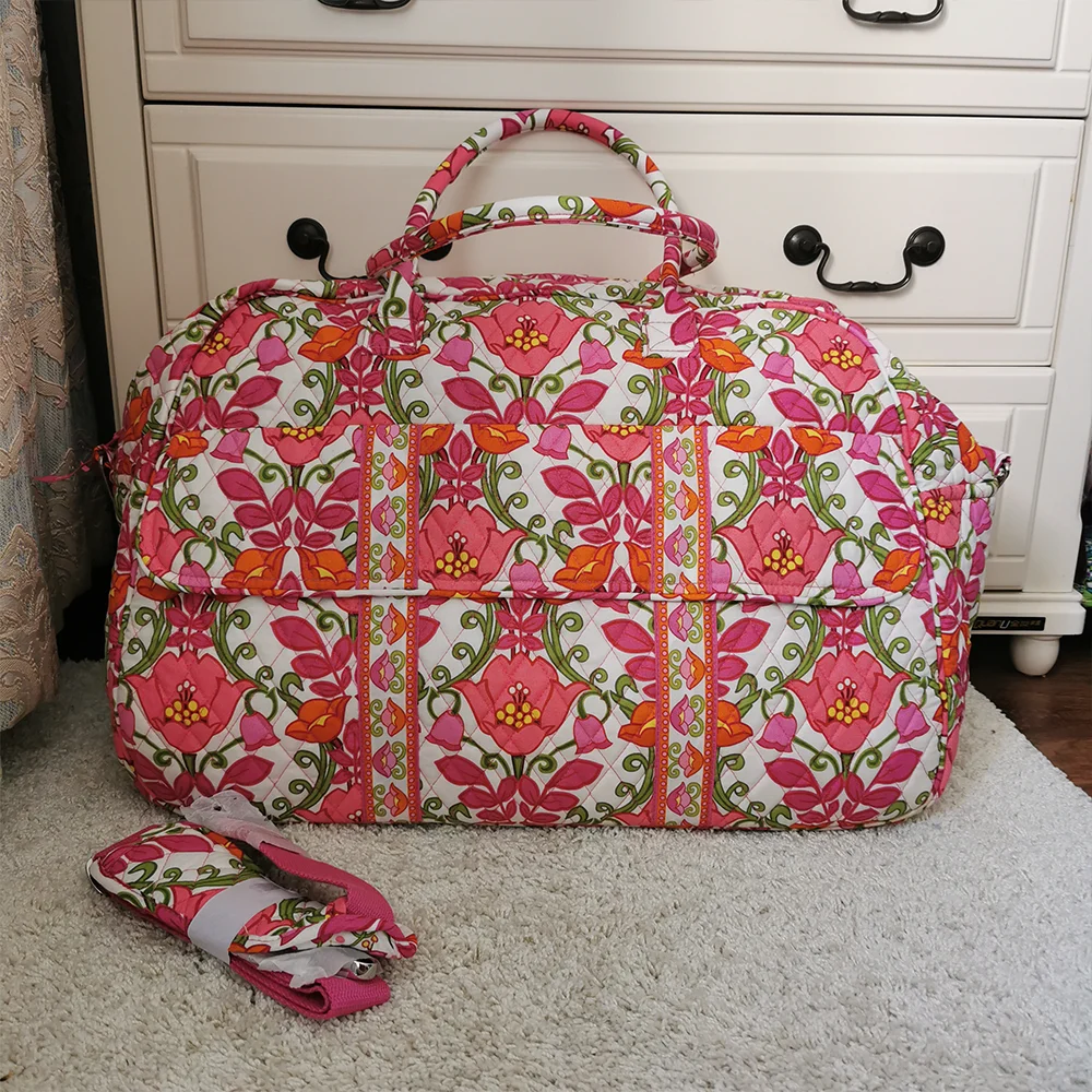 VB Cotton Printed Lightweight Multipurpose Travel Bag Large Capacity Travel Bag Luggage Bag Foldable