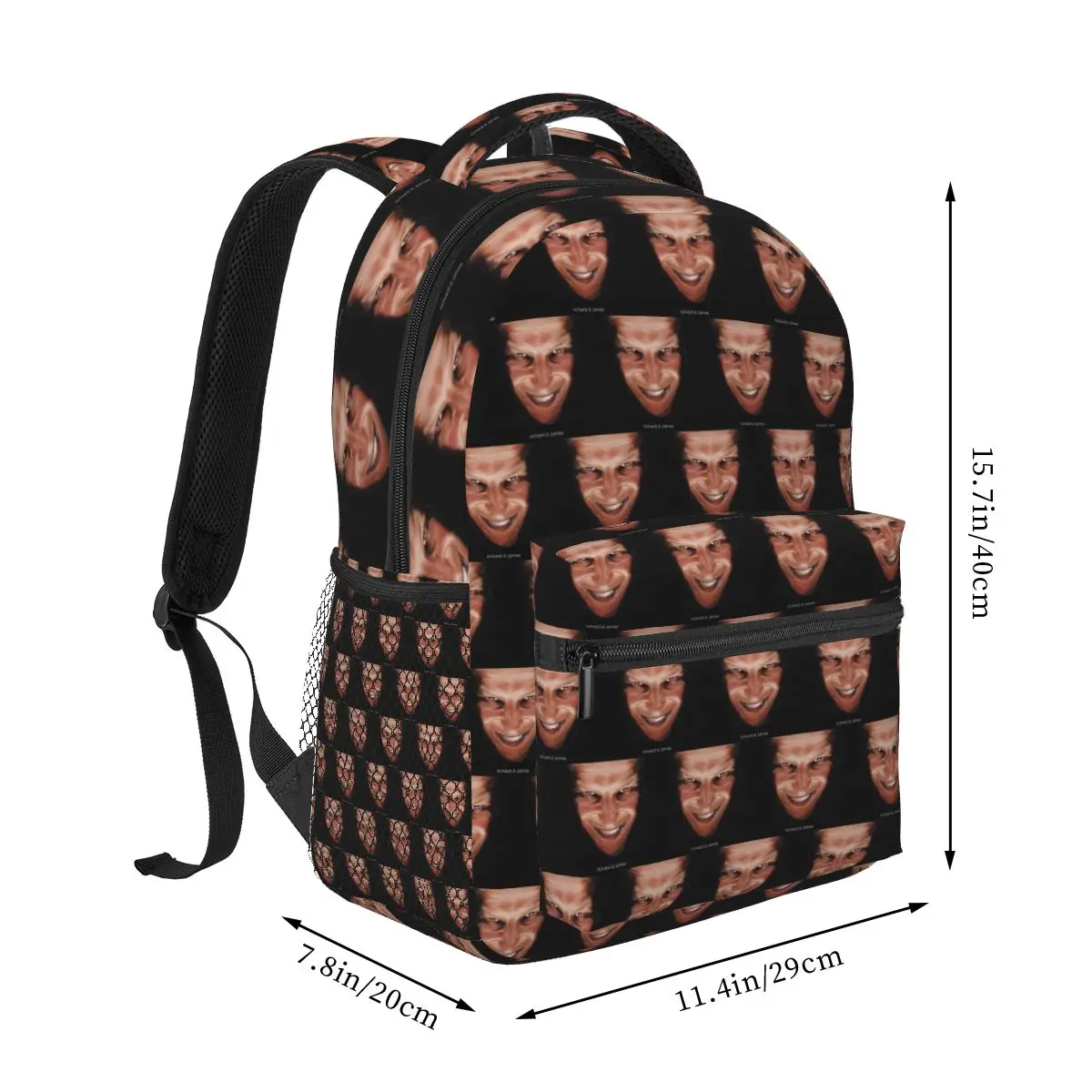 Aphex Twin Electronic Music Artist Producer Student Backpack School Bag Hiking Travel Daypack Fashion Bookbag Shoulder Bags