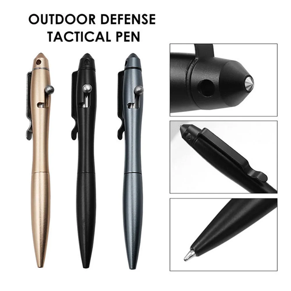 

Practical Military Tactical-pen Emergency Car Window Breaker Ballpoint Pen with Pocket Clip Outdoor Drop Shipping